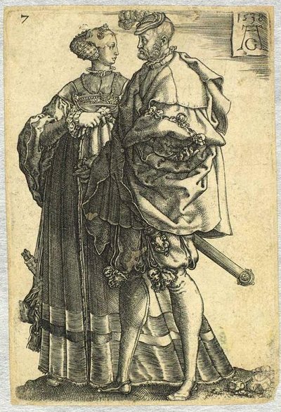 A Couple Dancing [from the series The Great Wedding Partiers] by Heinrich Aldegrever